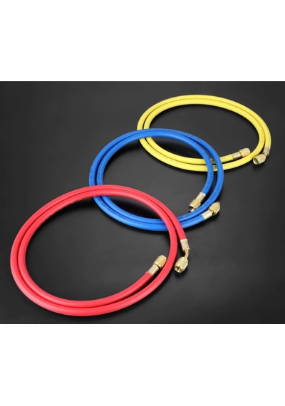 Gaz Şarj Hortumu R134-R22-R404 180Cm Gaz Doldurma Hortumu 3 Adet
