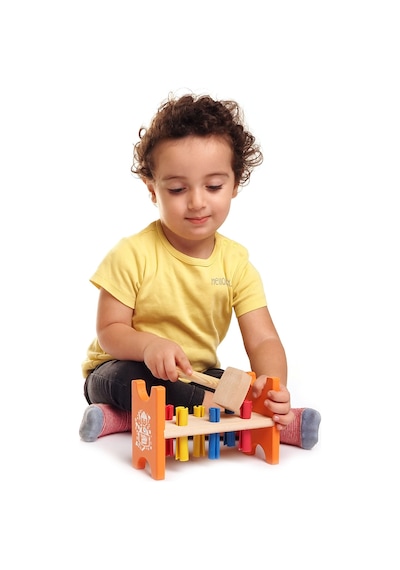 Baby Toys Ahşap Bebek Çak Tak Oyunu