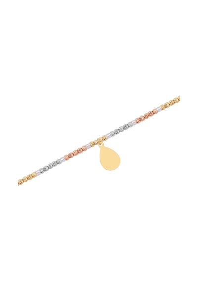 Diamond Line - Gülaylar - 3 Renkli Altın 14 Ayar Toplu Bileklik Standart N11.21850 Sarı Altın