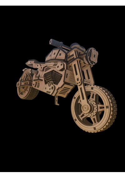 Ahşap Motosiklet Maketi Dekoratif El Yapımı 33 15 Cm