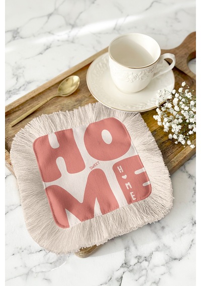 Sweet Home Saçaklı Kahve Yanı Sunum Kokteyl Peçetesi - Şık Bohem Pembe Krem Bardak Altlığı Mendil Açık Göl Toprak Sweet Home Saçaklı Kahve Yanı Sunum Kokteyl Peçetesi - Şık Bohem Pembe Krem Bardak Altlığı Mendil Açık Göl Toprak