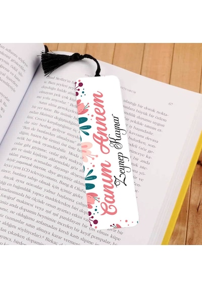 Canım Annem Tasarımlı İsme Özel Kitap Ayracı