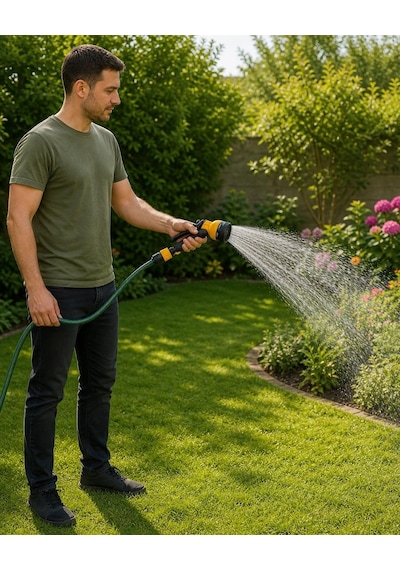 Ayarlanabilir Bahçe Sulama Tabancası 8 Fonksiyonlu, Ergonomik Kaymaz Saplı Sprey Tabancası, Tetik Kilitleme Özelli Genel Ayarlanabilir Bahçe Sulama Tabancası 8 Fonksiyonlu, Ergonomik Kaymaz Saplı Sprey Tabancası, Tetik Kilitleme Özelli Genel
