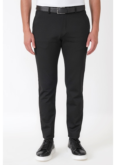 Slim Fit Esnek Pamuklu Yan Cepli Siyah Pantolon P 1231