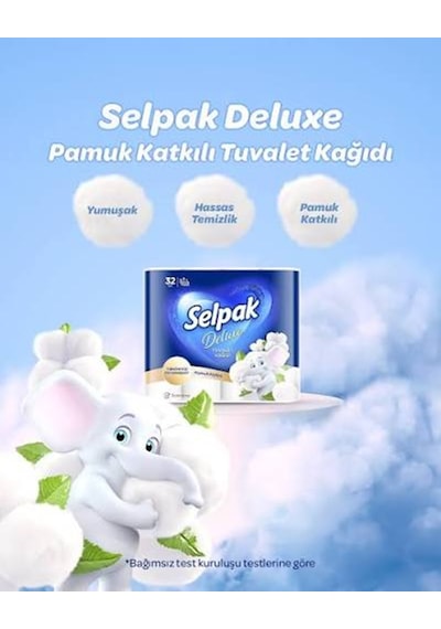 Selpak Deluxe Tuvalet Kağıdı Pamuk Katkılı 24 Lü