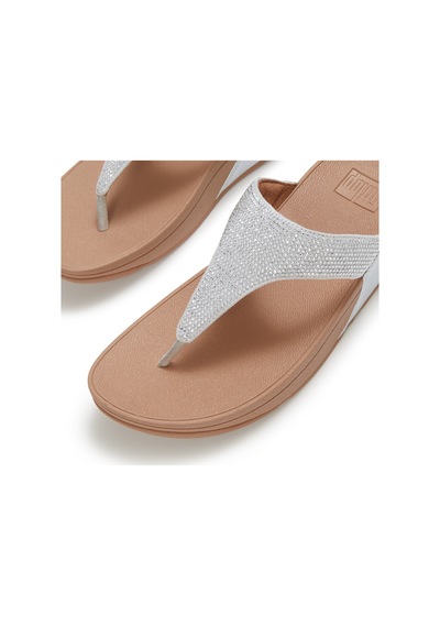 D63 Steeled Silver Sandalet Kadın Ec5-d63 Fitflop Lulu Toe Post - Hotfıx Gri