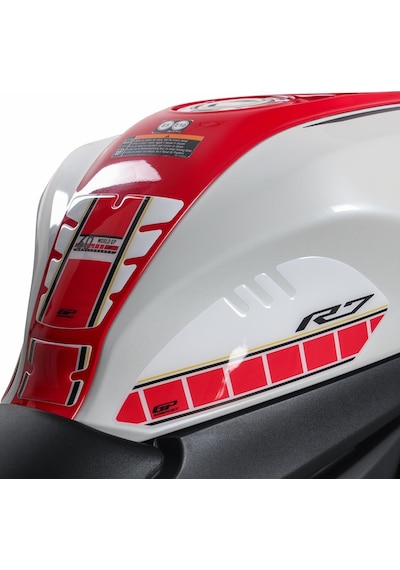 GP Kompozit Yamaha R7 2021–2024 Uyumlu Tank Pad Seti Mavi