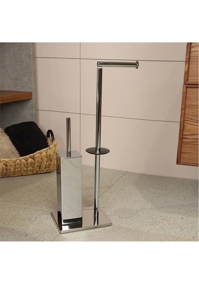 Kobos Hareketli Wc Set Kare Parlak Krom Kbw-871cr
