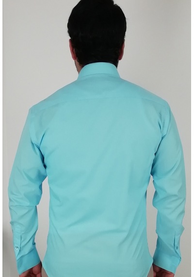 Tousus Slim Fit Turkuaz Erkek Gömlek Slm-5089-tss