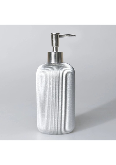 By Selim Lydia Gümüş 5 Parça Polyester Banyo Seti Gümüş
