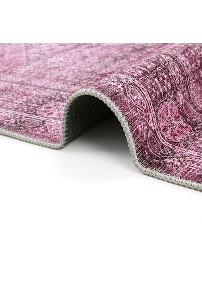 Cool Halı Private Xw Mürdüm Pembe Yıkanabilir Elegant Vintage Kaydırmaz Şönil Şık Saray Salon Halısı