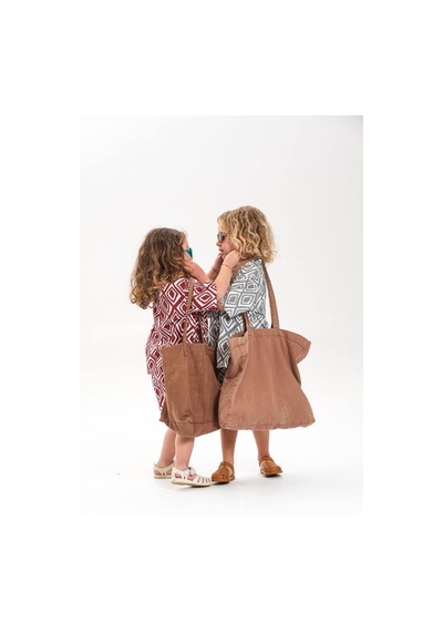 Miniko Kids Laciel Paris Keten Gömlekli Desenli Erkek Çocuk Şortlu Takım Bordo