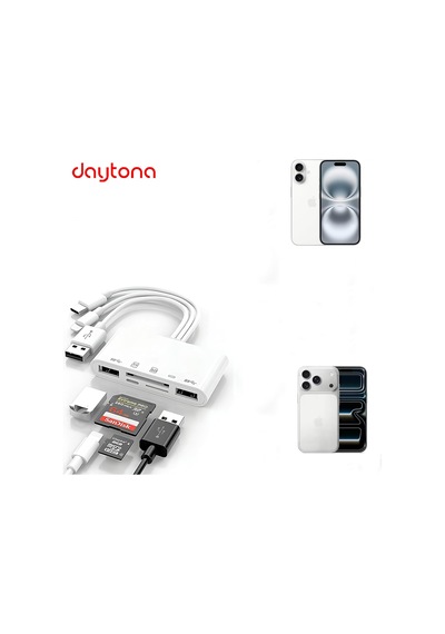 Tr Nk1032 Pro Type-c Lightning Usb-a To 2x Usb3.0 Sd Tf Pd Kart Okuyucu Çevirici Hub Adaptör