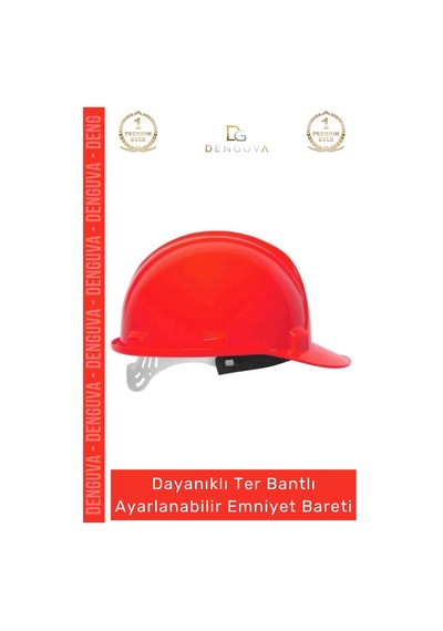 Baret Essafe Ce Belgeli En397 İş Güvenliği Ayarlanabilir Havalandırmalı Kırmızı Emniyet Bareti