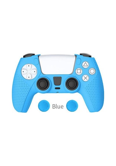 Ps5 Dualsense Mavi Silikon Kılıf + Analog Koruyucu