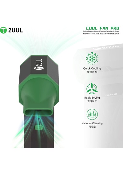 2uul Da970 Cuul Fan Pro Çok Fonksiyonlu Turbo Fan Üfleme + Vakum + Temizlik