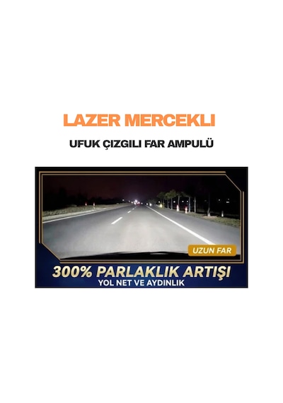 Opel Astra H 2004 - 2014 Kısa Ve Uzun Far Uyumlu Mercek Led Ufuk Çizgili Far Ampulü Led Şimşek Etkili
