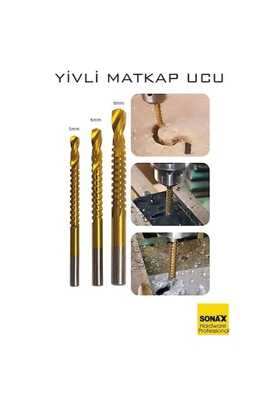 Zenvac Yivli Matkap Ucu Hss Spiral Yivli Kademeli Matkap Ucu Metal Ahşap Plastik 5-8 Mm 722459 Zenvac29