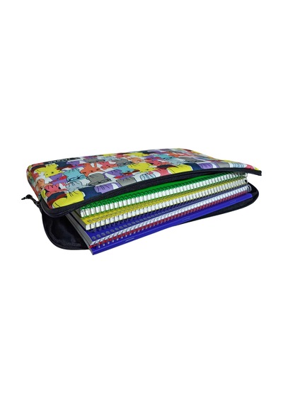 Jacbag Notebag-evrak Ve Notebook Fermuarlı Çanta Notebag-sarı Kedili Tek Renk