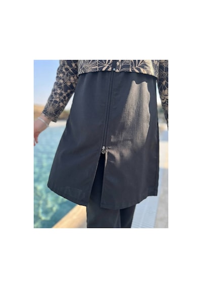 Maşuka Paraşüt Kumaş Dijital Baskı Desenli Uzun Şık Kadın Tam Tesettür Mayo 3'lü Set Pantolon,üst,bone Siyah - Desenli Siyah - Desenli Maşuka Paraşüt Kumaş Dijital Baskı Desenli Uzun Şık Kadın Tam Tesettür Mayo 3'lü Set Pantolon,üst,bone Siyah - Desenli Siyah - Desenli