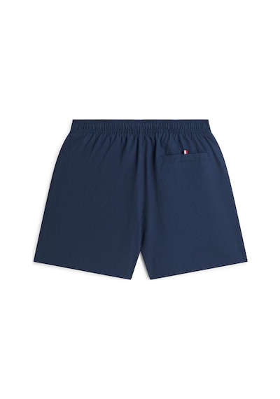 Tommy Hilfiger Medium Drawstring Ithaca Zip Erkek Mavi Yüzme Şortu-13070 Mavi