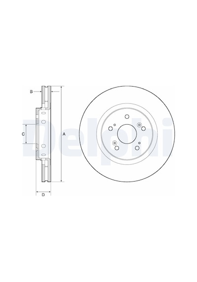 Honda Cr-v 1.6i-dtec 2015-2018 Delphi Ön Disk 315mm 2 Adet
