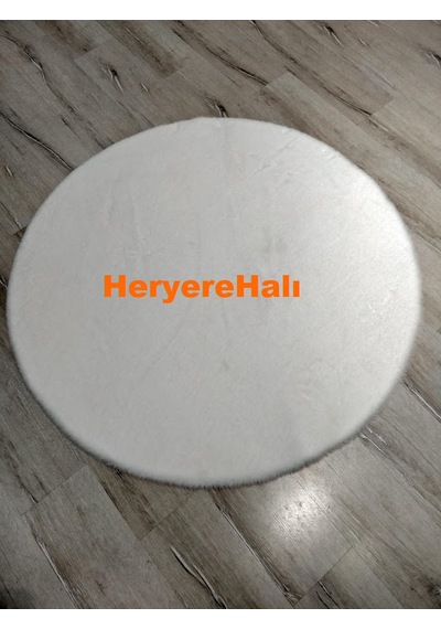 Mono Beyaz Yumuşak Dokulu Uzun Tüylü Yıkanabilir Suni Tavşan Post