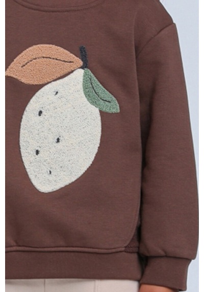Xo Kids Kız Çocuk Sweatshirt 1-5 Yaş 35845 Kahve Kahverengi