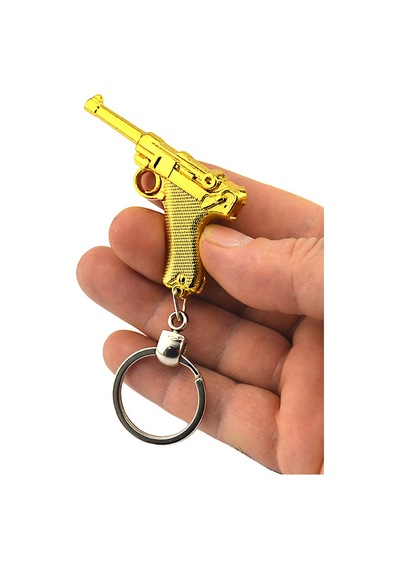 Lgr-p8 Tabanca Silah Anahtarlık - Gold Görünümlü