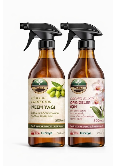Orkide Bitki Besini Ve Neem Yağı İkili Bakım Seti 2 L - 1 L - 1 L - 500 ML