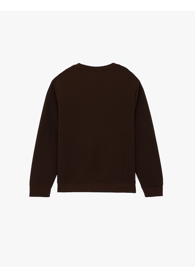 Koton Regular Fit Uzun Kollu Dokulu Kapitone Bisiklet Yaka Sweatshirt Kahverengi 6wam70306mk Kahverengi Koton Regular Fit Uzun Kollu Dokulu Kapitone Bisiklet Yaka Sweatshirt Kahverengi 6wam70306mk Kahverengi