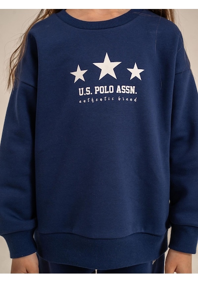 U.S. Polo Assn. Civil Girls 4-8 Yaş Eşofman Takımı - Lacivert