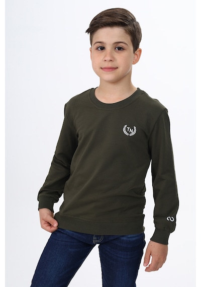 Toontoy Erkek Çocuk Baskılı Sweatshirt Haki