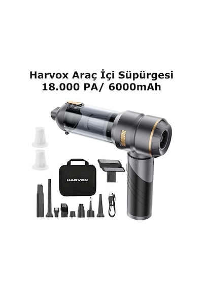 Harvox Ev Ve Araç Süpürgesi Hxvc-002 18.000pa 6000mah