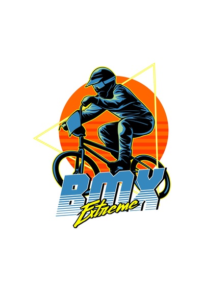 Paybuy Bmx Ekstrem Sportu Tutkunları İçin Baskılı Kadın Tişört Beyaz
