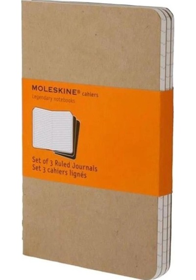Moleskine Çizgili Cahier Not Defteri 3 Lü Set L Boy Kraft Kahve