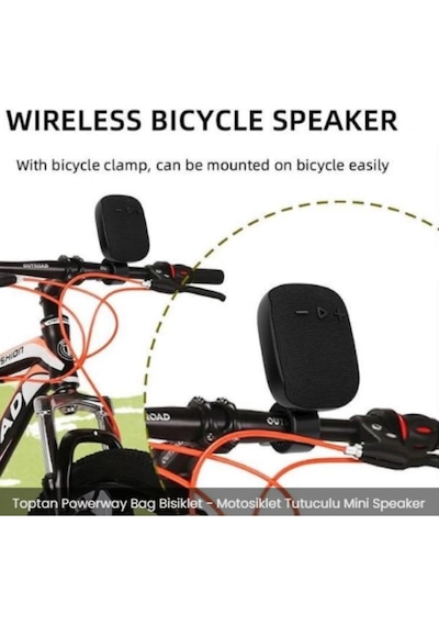 Motosiklet Ve Bisiklet Uyumlu Gidon Kemer Aparatlı Hafıza Kartı Usb Girişli Bluetooth Hoparlör Wifi