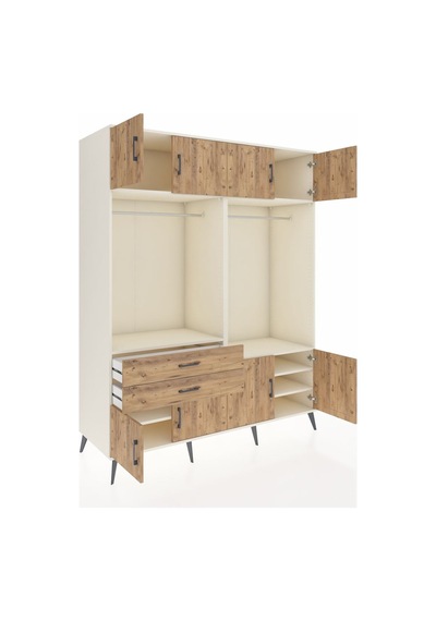 Kronos Gardrop 7 Raflı 2 Çekmeceli 2 Askılı 176x59x221 Aytaşı-çam Çam Kronos Gardrop 7 Raflı 2 Çekmeceli 2 Askılı 176x59x221 Aytaşı-çam Çam