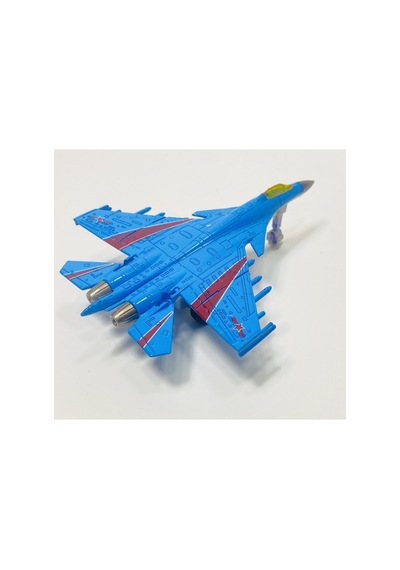 Metal Savaş Uçağı Mavi Işıklı Sesli F16 Model