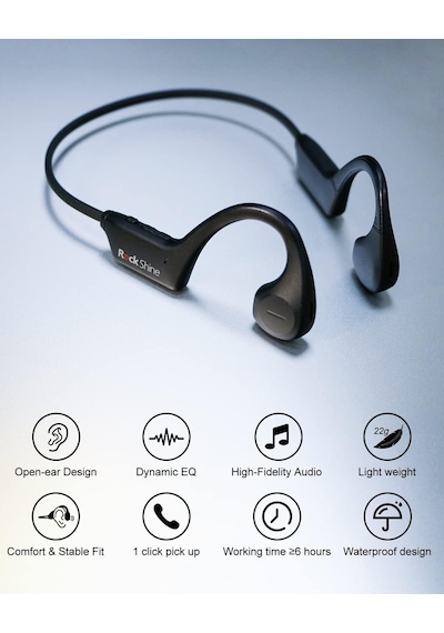 Açık Kulak Pro, Bluetooth Hava İletimi Spor Kulaklıklar - Egzersizler Ve Koşu Kablosuz Müzik İçin Harika Ter Geç
