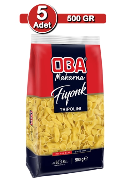 Oba Fiyonk Makarna 500 G X 5 Adet Ev Tipi Çoklu Paket