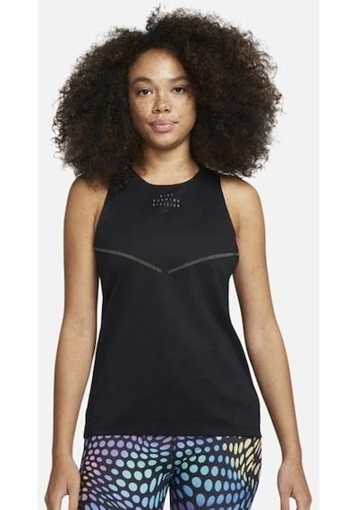Nike Dri Fit Adv Run Division Running Reflector Tank Reflektörlü Kadın Atlet Siyah