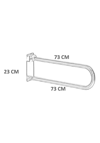 Standart Engelli Mafsallı Tutunma Barı Çap 32mm Gümüş