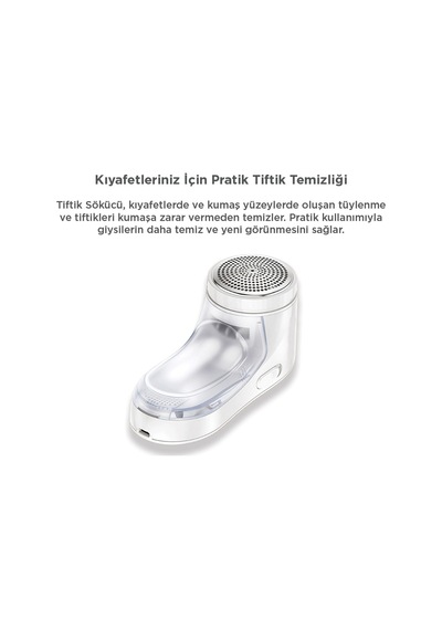 Şarjlı Tüy Ve Tiftik Temizleme Makinesi Extra Bıçaklı 708 Beyaz Beyaz