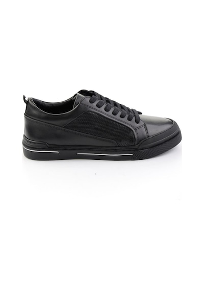 Bambi Siyah Hakiki Deri Erkek Sneaker E01549000303