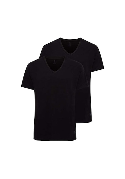 U.S. Polo Assn. U.s Polo Assn. 80199 Erkek 2 Li Kısa Kol V Yaka Atlet -siyah Siyah