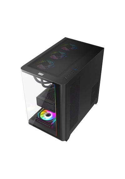 Ocean Curved Pro V2 7x Argb Fan Usb 3.0 Typec 750w 80+ Atx Oyuncu Bilgisayar Kasası Siyah
