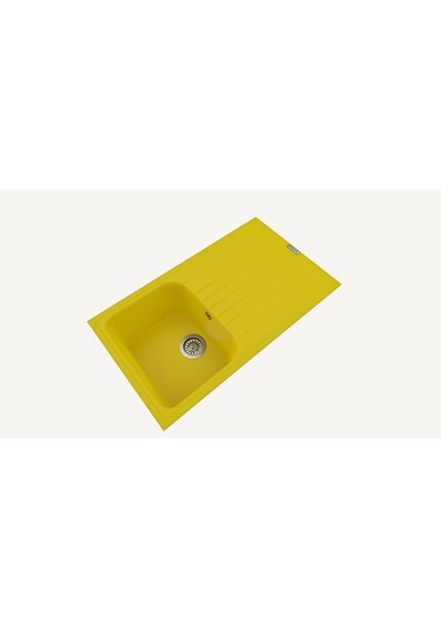 Polex Cristalüx Granit Evye P-02 Sarı Tezgah Altı Ve Tezgah Üstü Mutfak Evyesi 85x49.5 CM