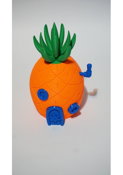 Süngerbob'un Ananas Evi Kumbara - Dekoratif 3d Maket Hediyelik