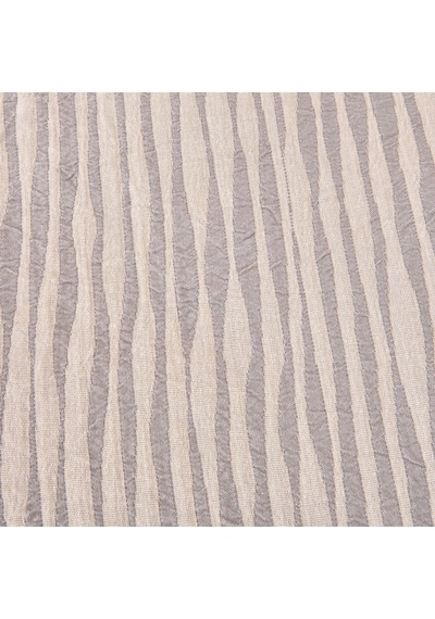Soft Çift Kişilik Çizgili Yatak Örtüsü - Gri - 225x250 Cm Renkli